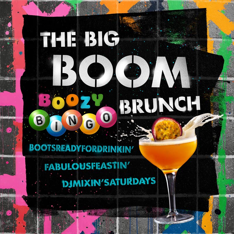 BRAND NEW! THE BIG BOOM BOOZY BINGO BRUNCH
